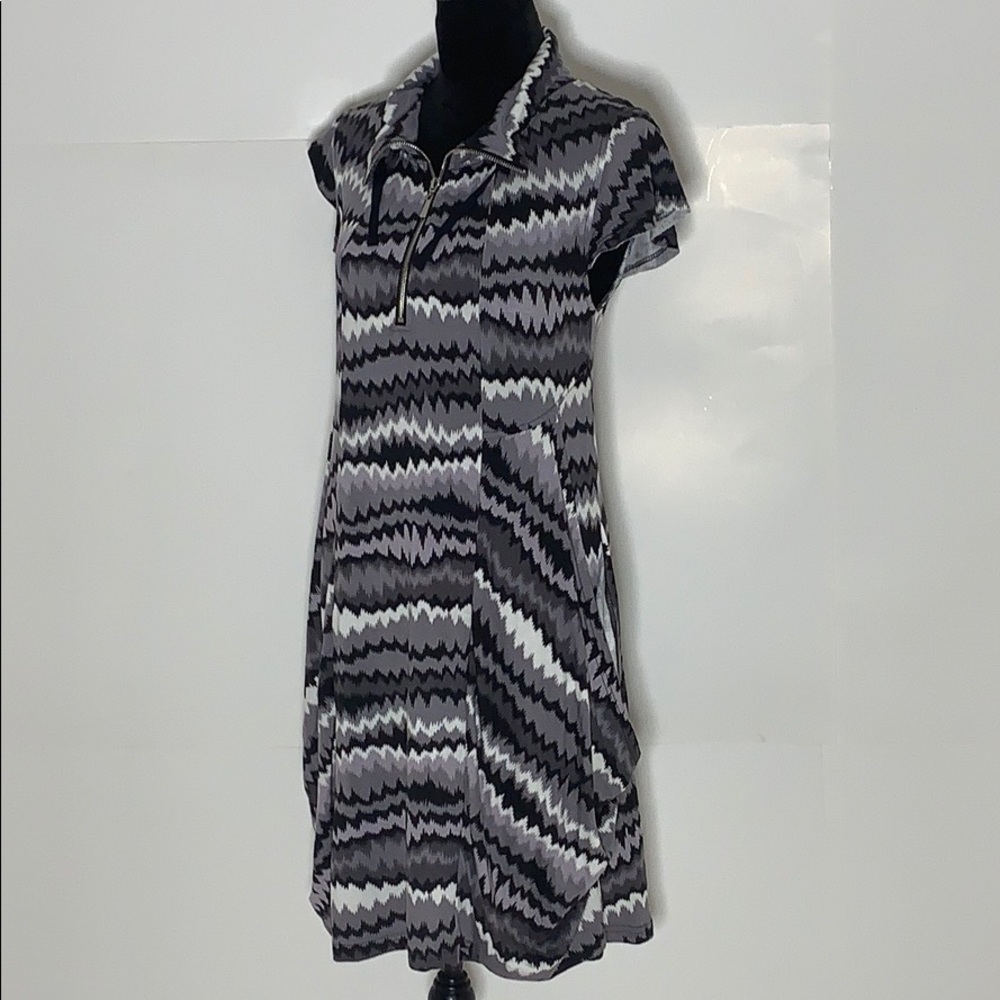 Klozlyne Abstract Print Collar Dress NWT